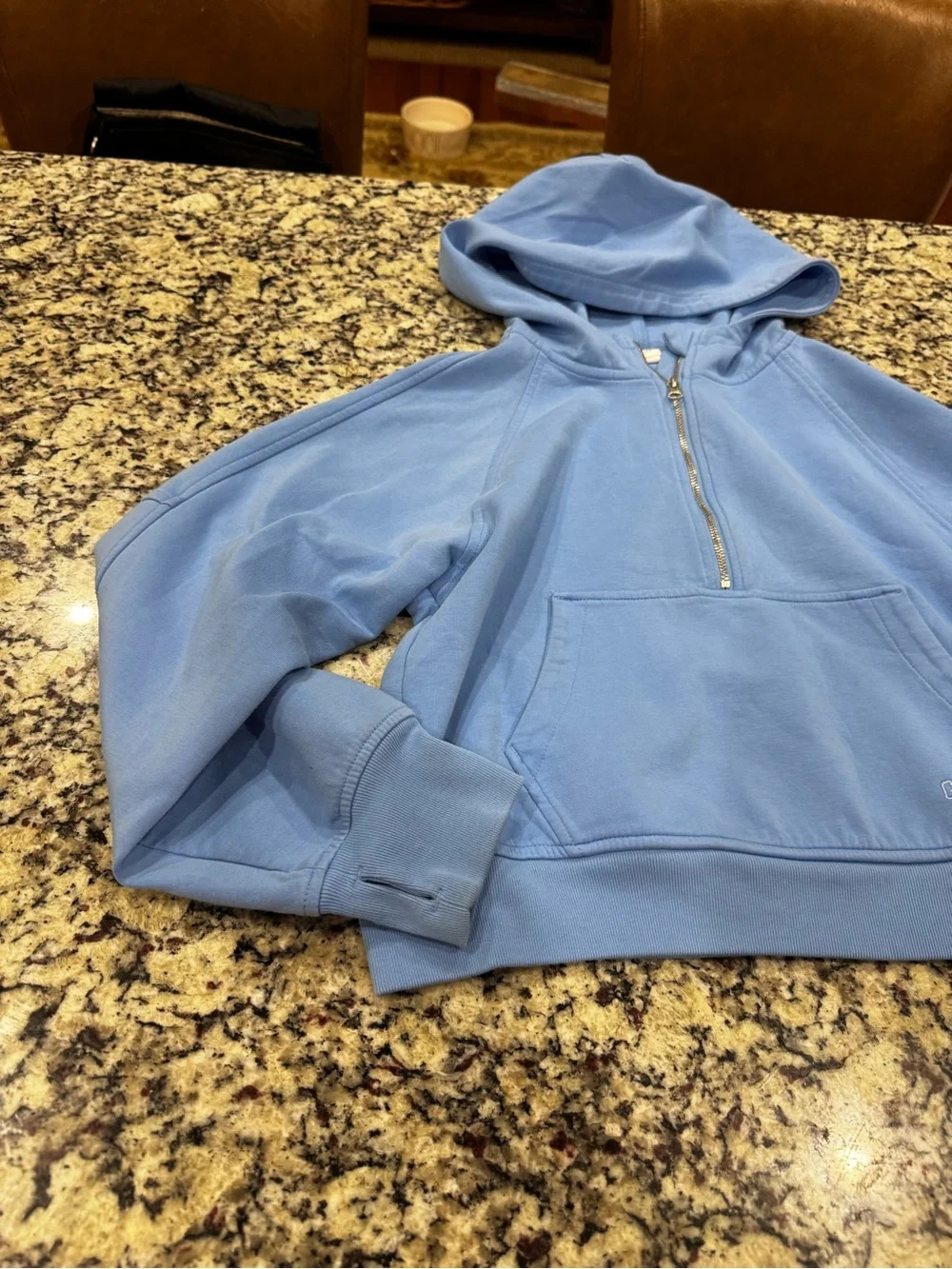 GAP kids Sky Blue Quarter-Zip Hoodie Kids 12/XL